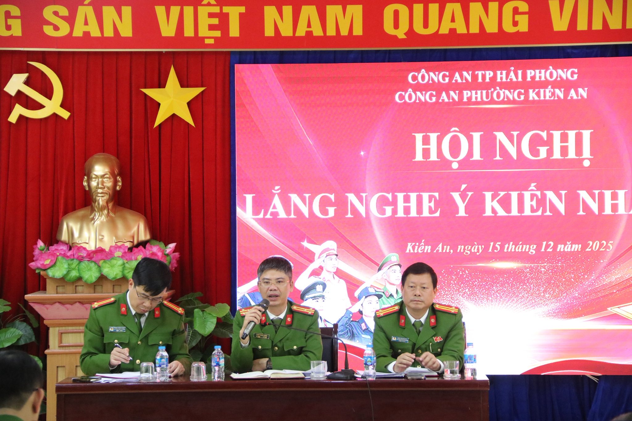 Công an phường Kiến An tổ chức Hội nghị lắng nghe ý kiến Nhân dân năm 2025